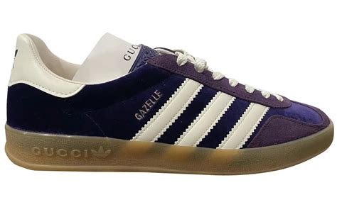 purple gucci gazelles